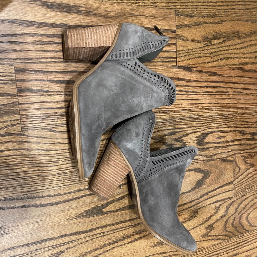 Gray Suede Vince Camuto Booties size 9